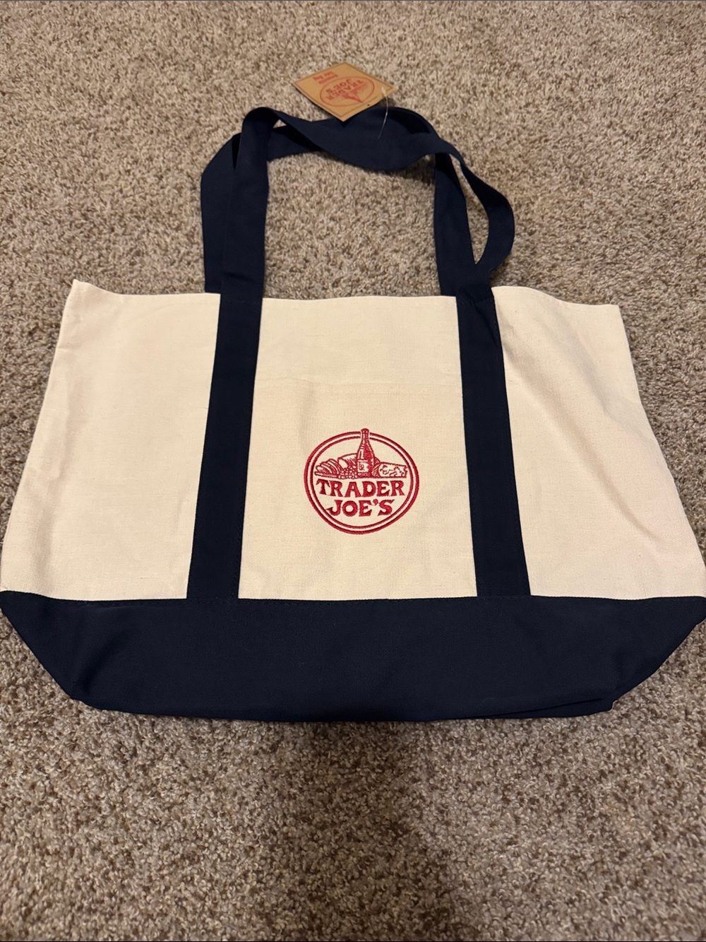 TRADER JOE'S LARGE CANVAS TOTE